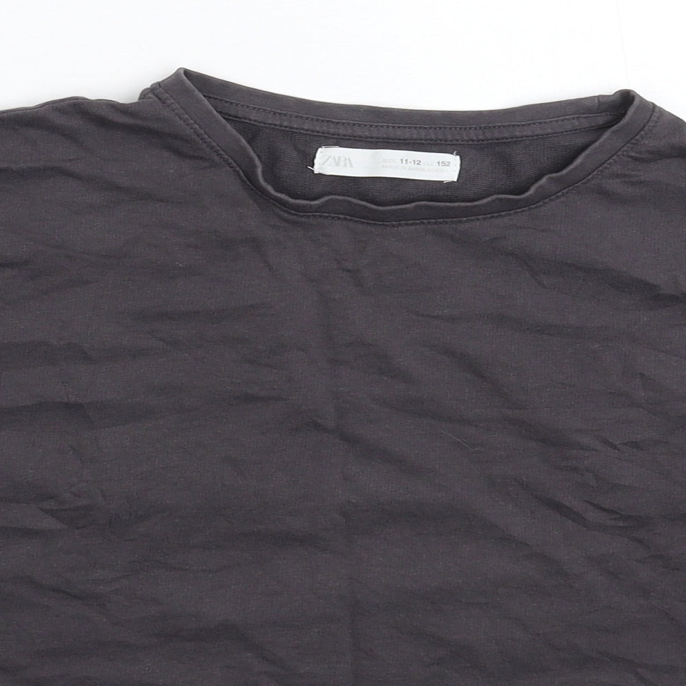 Zara Boys Grey   Basic T-Shirt Size 11-12 Years