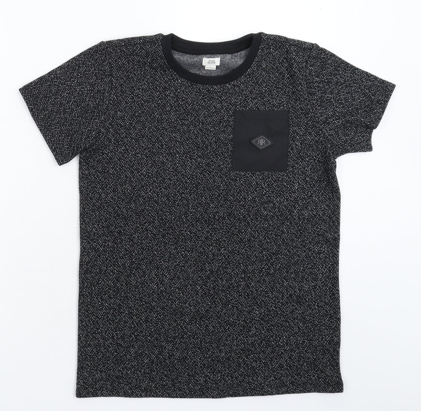 River Island Boys Black   Basic T-Shirt Size 11-12 Years