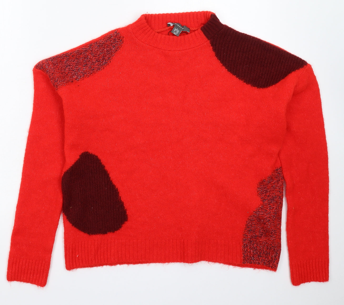 Primark Womens Red  Knit Pullover Jumper Size 12