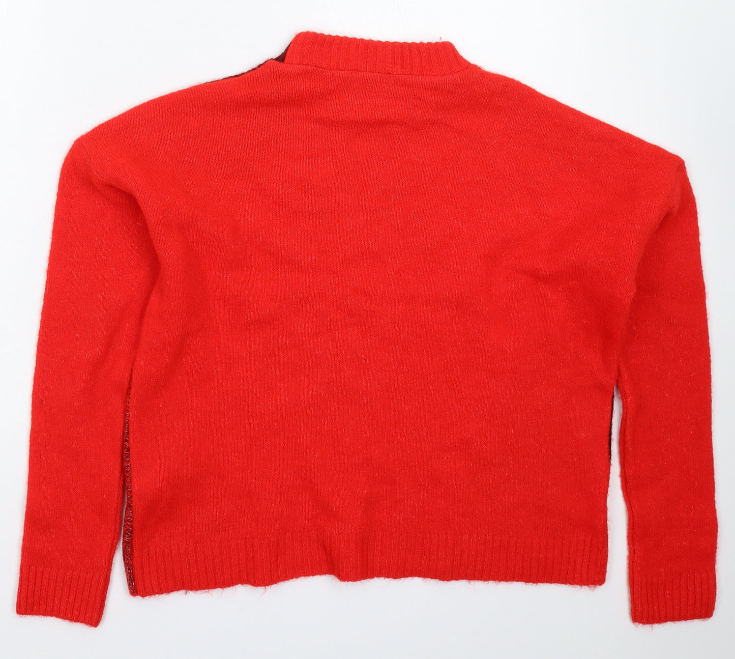 Primark Womens Red  Knit Pullover Jumper Size 12