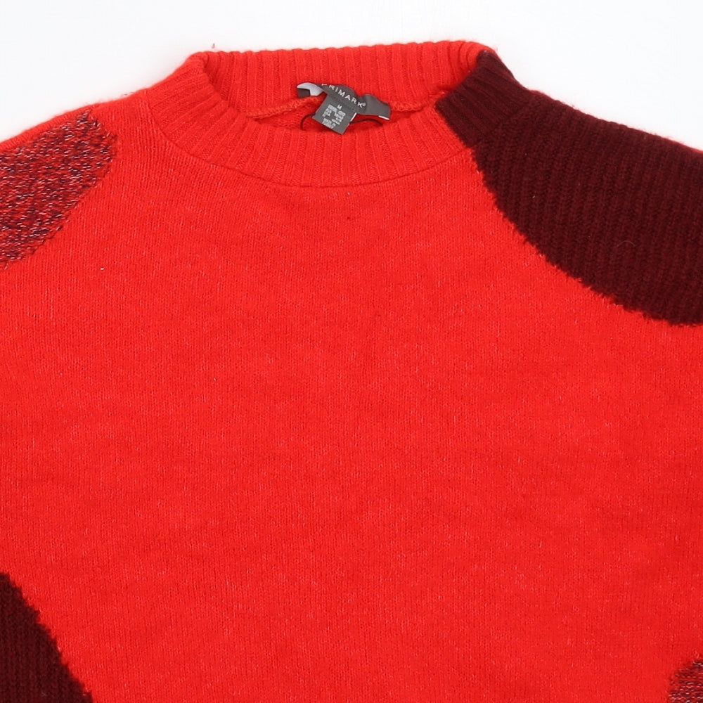 Primark Womens Red  Knit Pullover Jumper Size 12