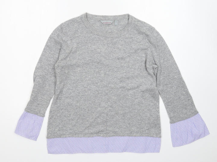 Dorothy Perkins Womens Grey Knit Pullover Jumper Size 8
