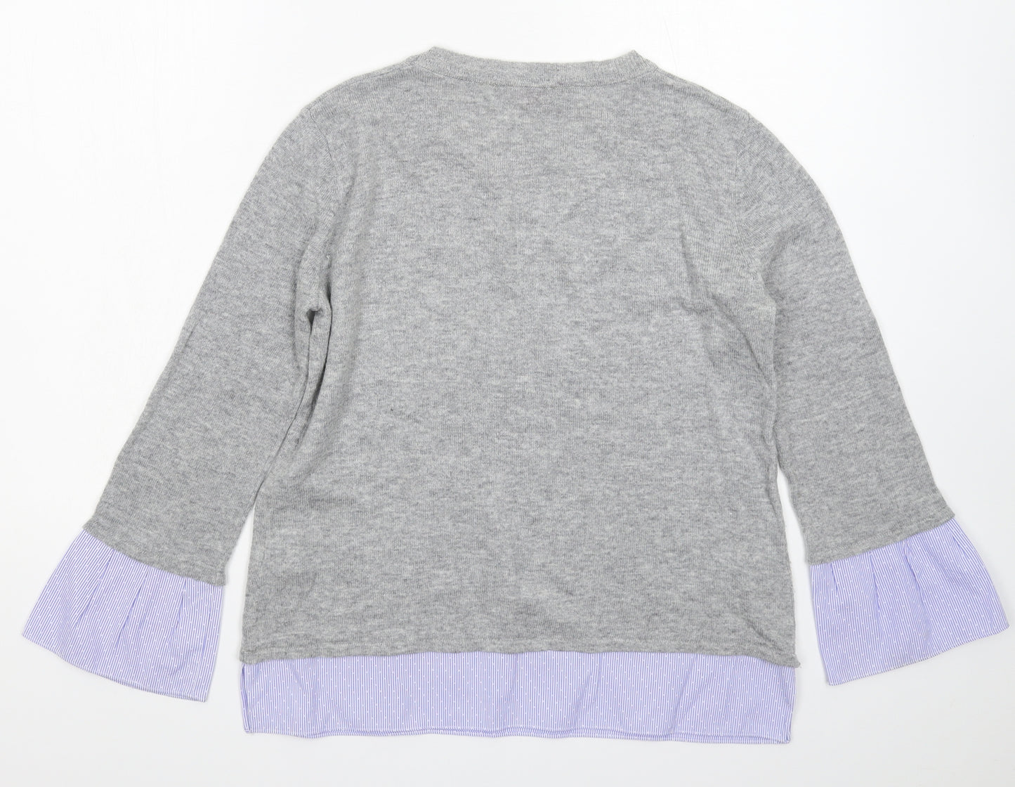 Dorothy Perkins Womens Grey  Knit Pullover Jumper Size 8