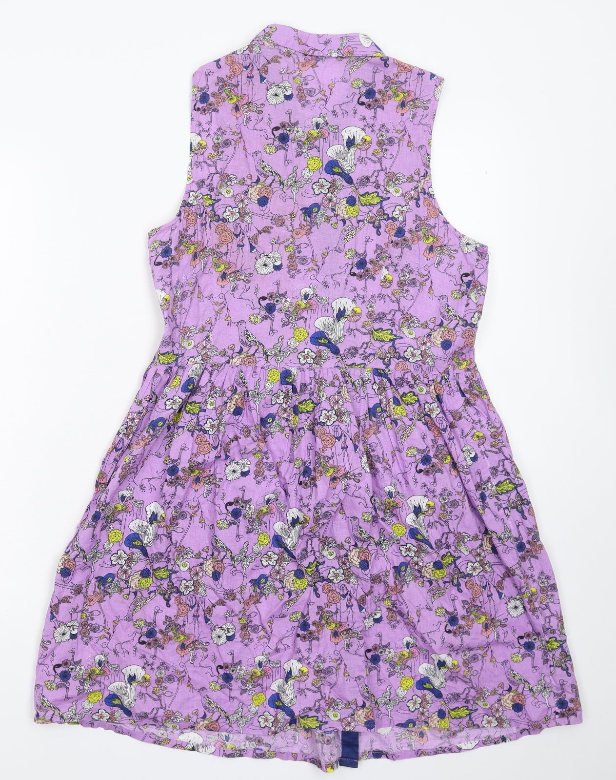 White Stuff Womens Purple Floral  Fit & Flare  Size 14