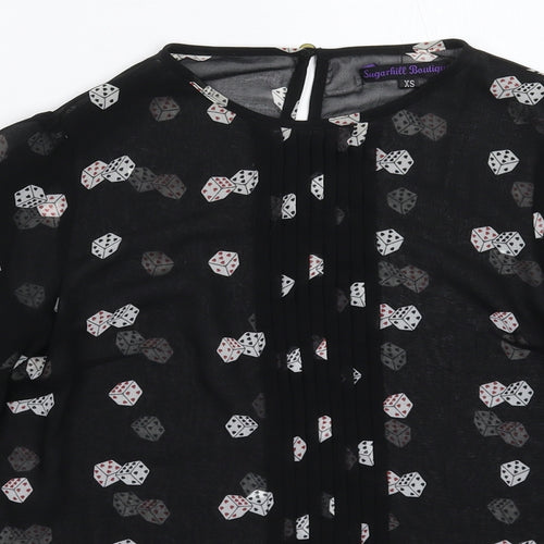 Sugarhill Womens Black   Basic Blouse Size XS