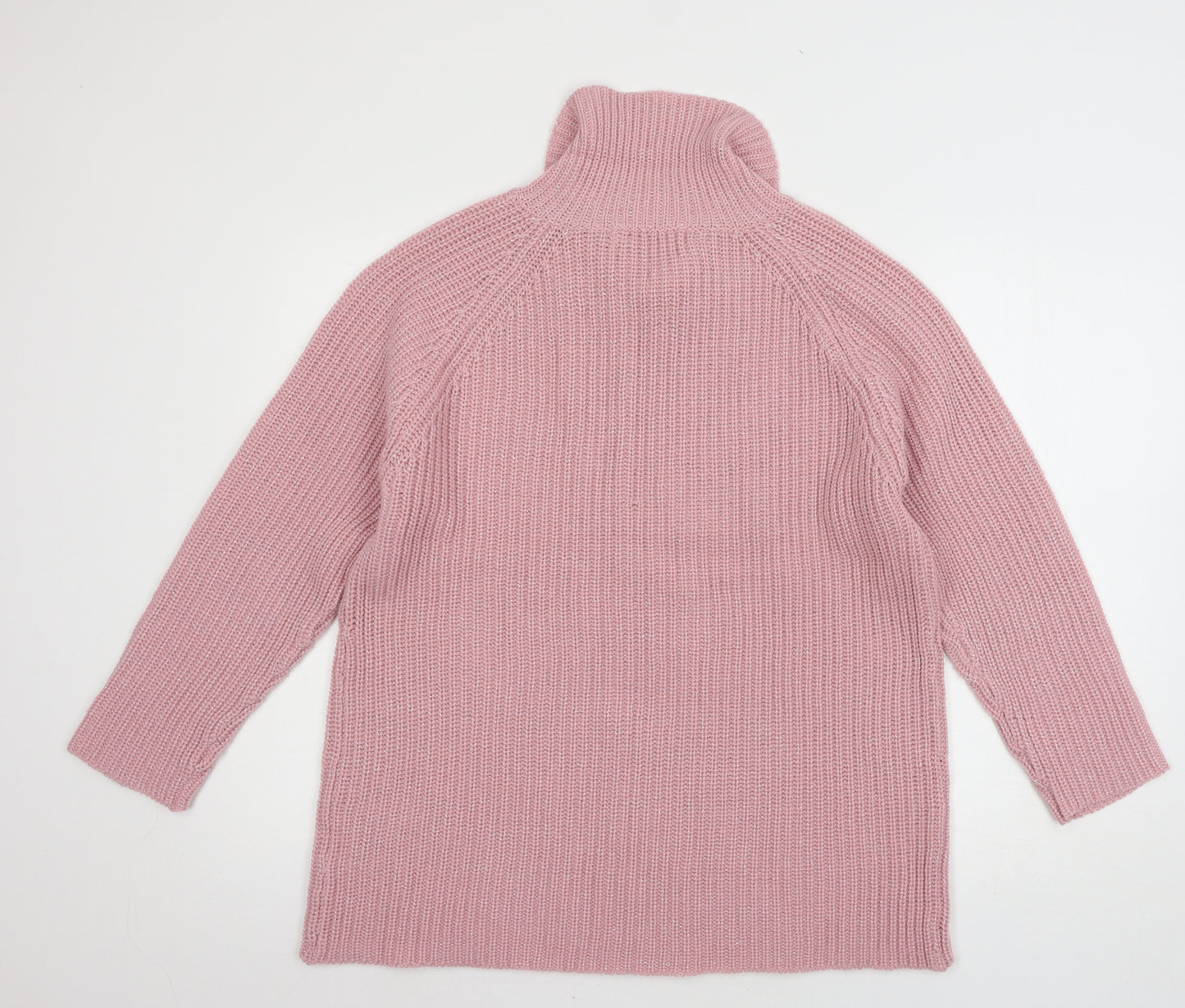 Pure & Natural Womens Pink  Knit Pullover Jumper Size M