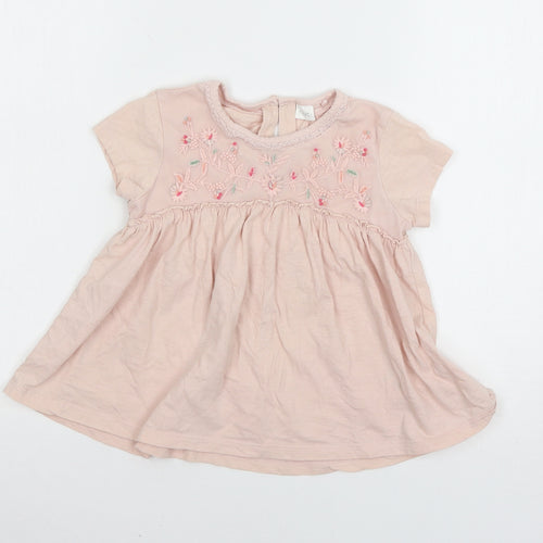 NEXT Girls Pink  Jersey Basic T-Shirt Size 5 Years