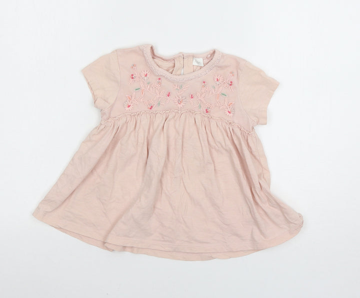 NEXT Girls Pink Jersey Basic T-Shirt Size 5 Years