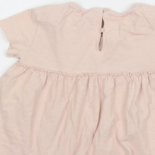NEXT Girls Pink  Jersey Basic T-Shirt Size 5 Years