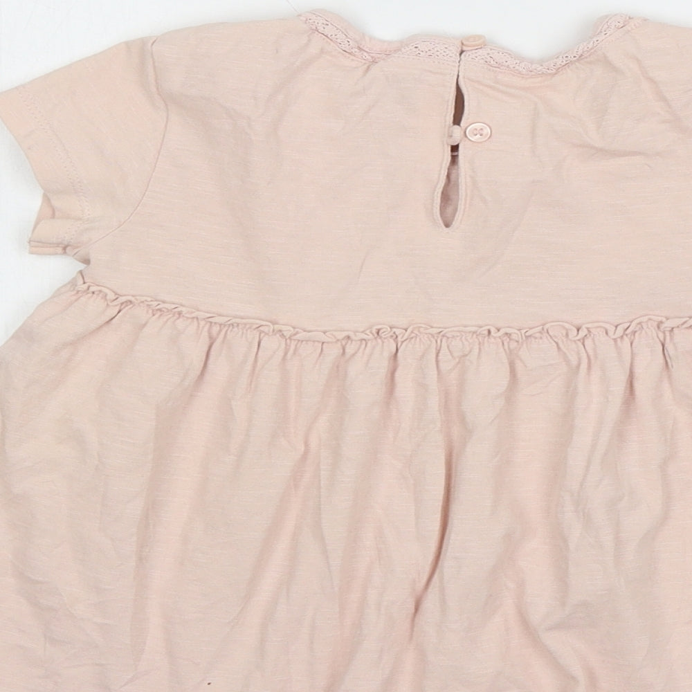 NEXT Girls Pink  Jersey Basic T-Shirt Size 5 Years