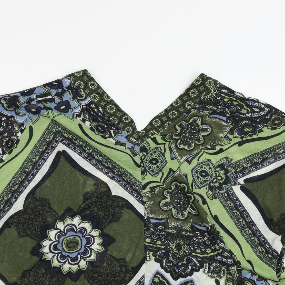 NEXT Womens Green Paisley Jersey Basic T-Shirt Size 18