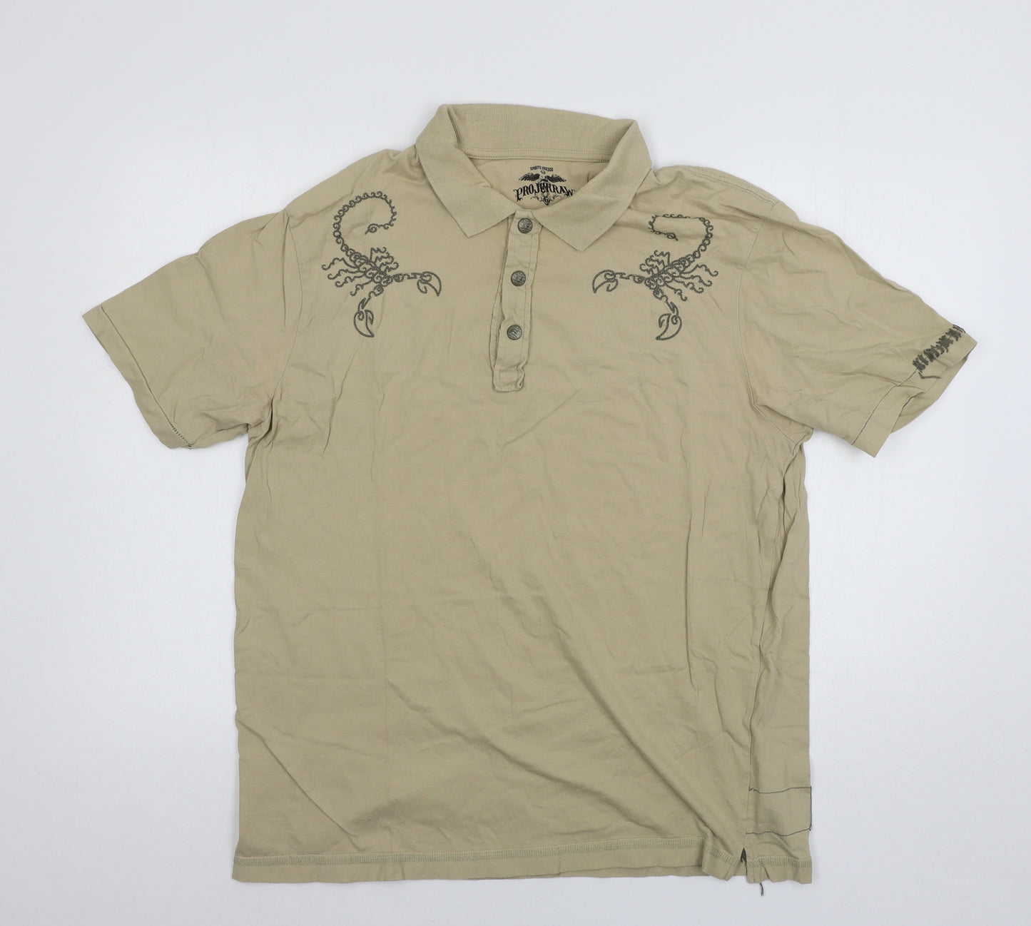 Projek Raw Mens Brown  Jersey  T-Shirt Size L