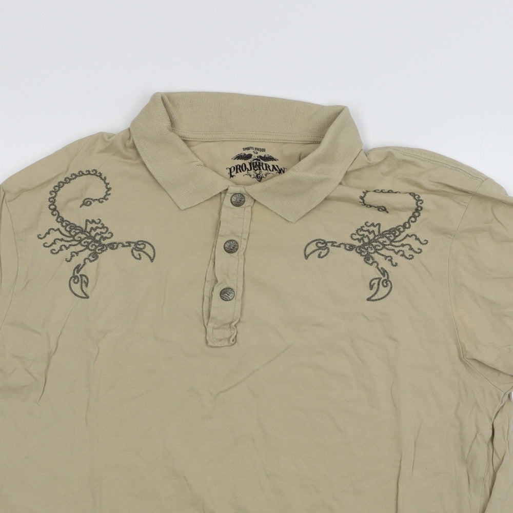 Projek Raw Mens Brown  Jersey  T-Shirt Size L