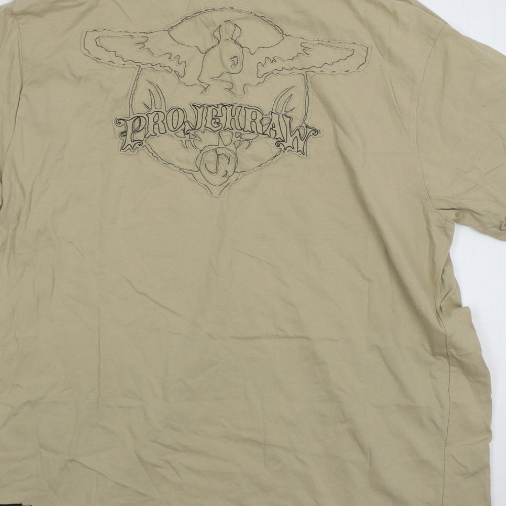 Projek Raw Mens Brown  Jersey  T-Shirt Size L