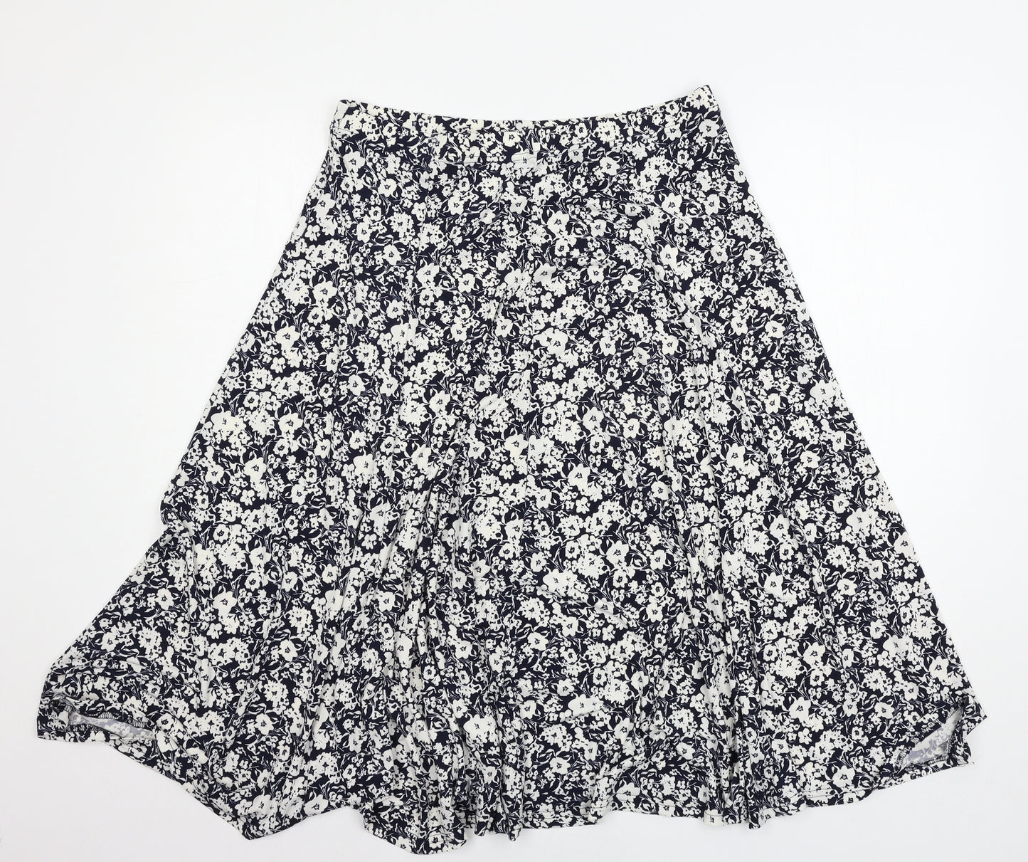 Papaya Womens Blue Floral  Flare Skirt Size 18