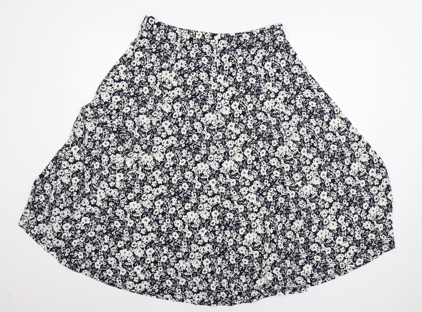 Papaya Womens Blue Floral  Flare Skirt Size 18