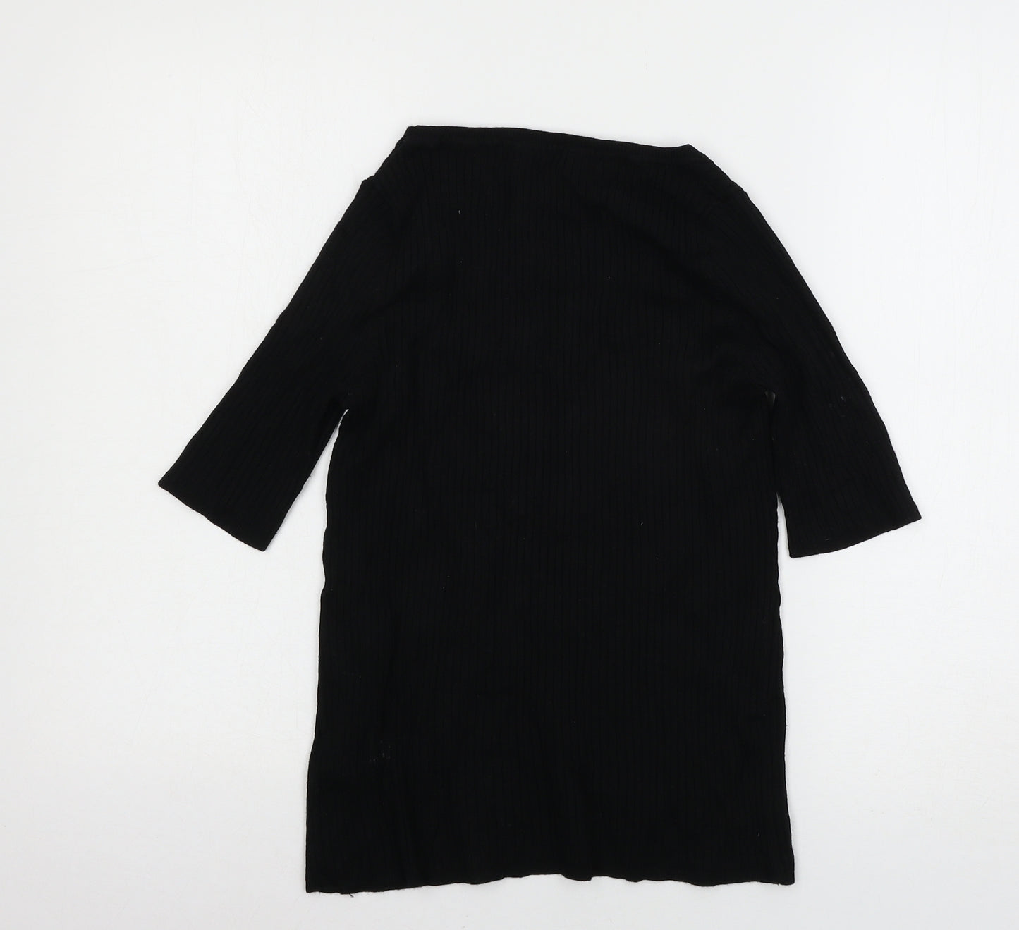 Marks and Spencer Womens Black  Knit Basic T-Shirt Size 16