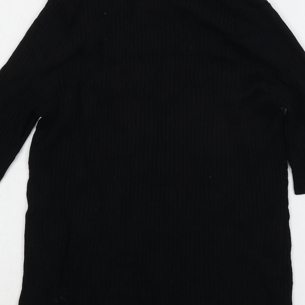 Marks and Spencer Womens Black  Knit Basic T-Shirt Size 16