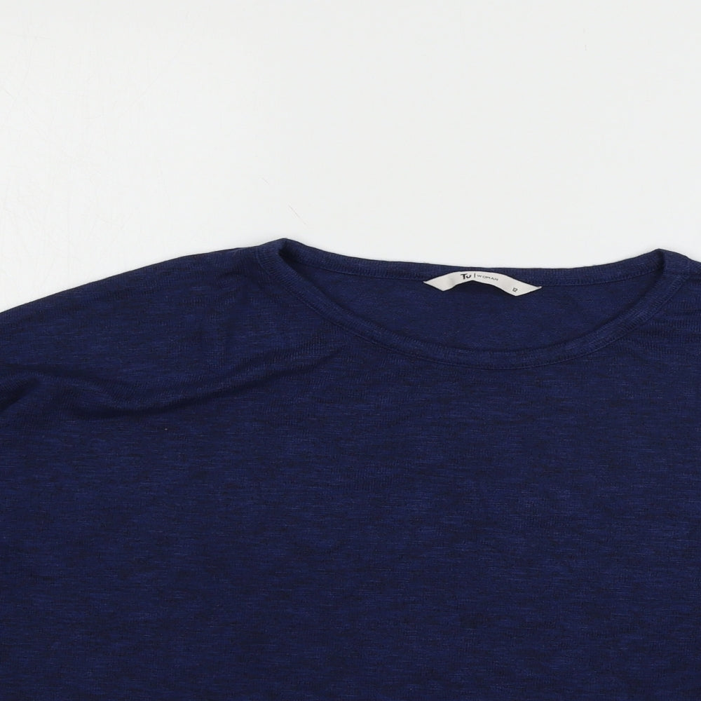 TU Womens Blue  Jersey Pullover Jumper Size 12
