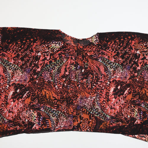 Peacocks Womens Pink Geometric  Basic Blouse Size L