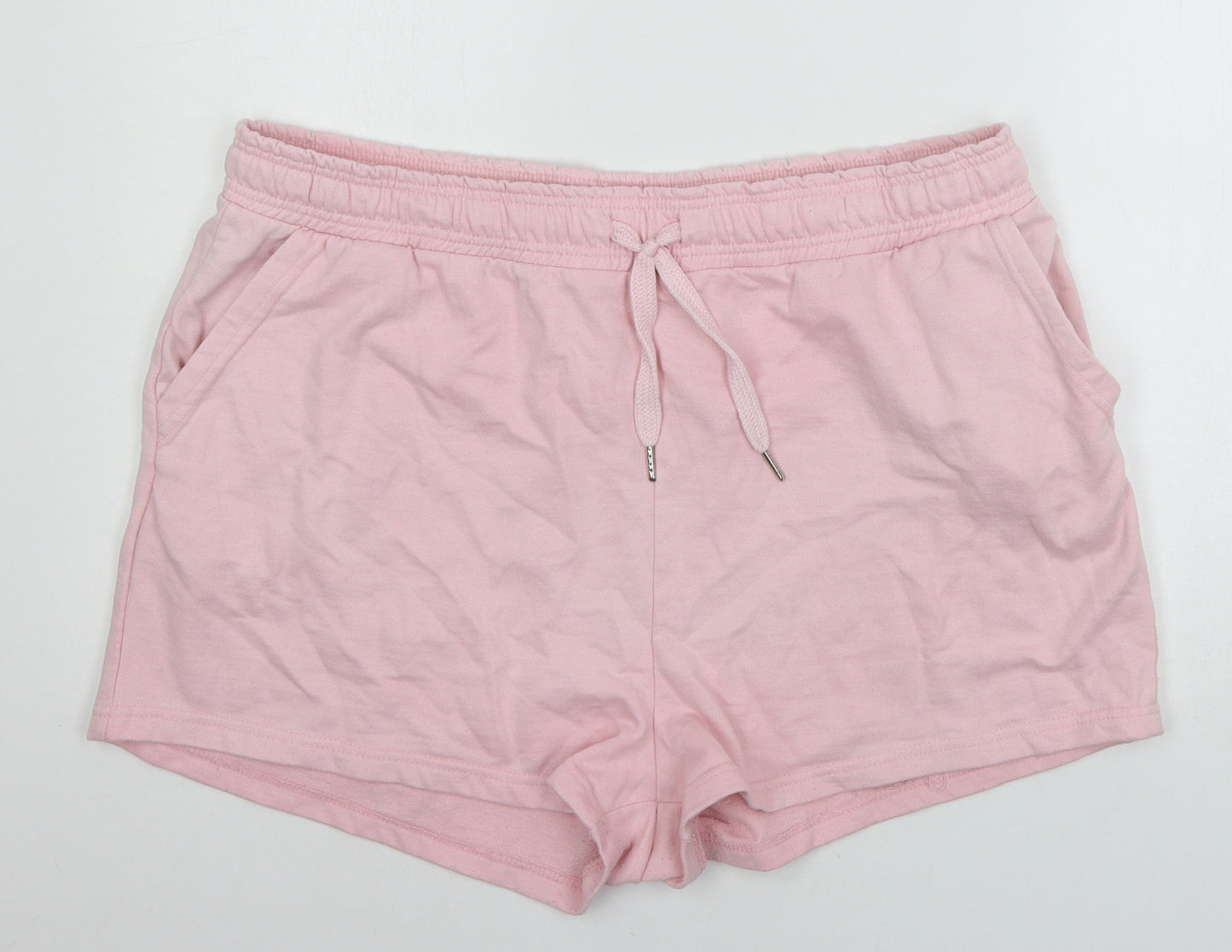 Preworn Womens Pink  Jersey Sweat Shorts Size 40 in