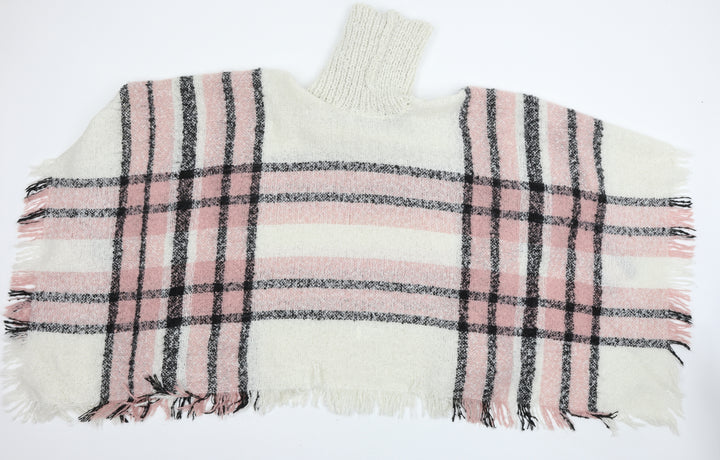 Studio Womens Ivory Plaid Knit Pullover Jumper One Size