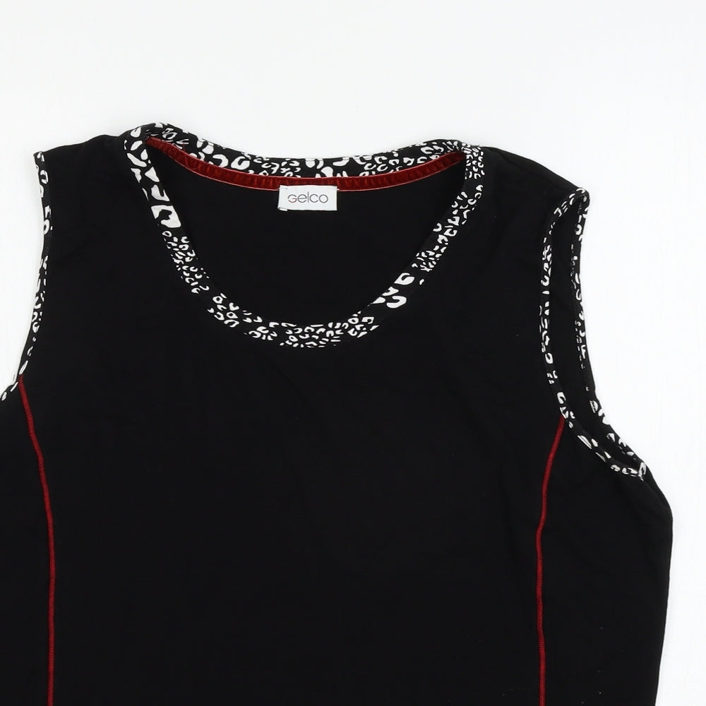 Gelco Womens Black  Jersey Basic Tank Size 20