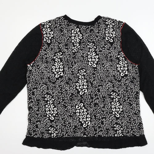 Gelco Womens Black  Jersey Full Zip Sweatshirt Size 20