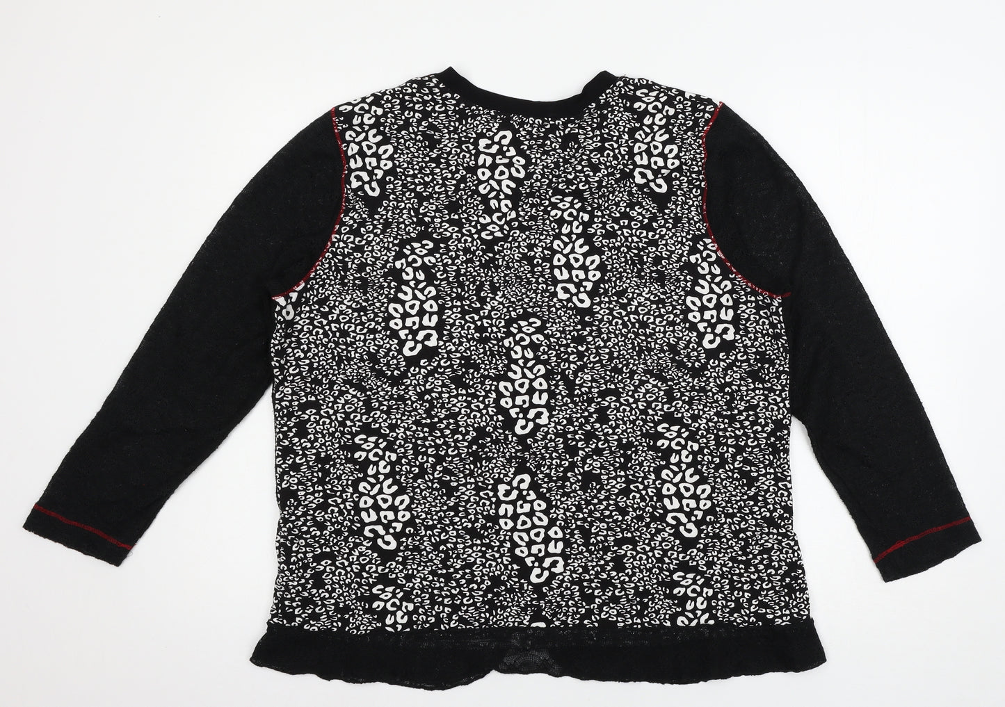 Gelco Womens Black  Jersey Full Zip Sweatshirt Size 20