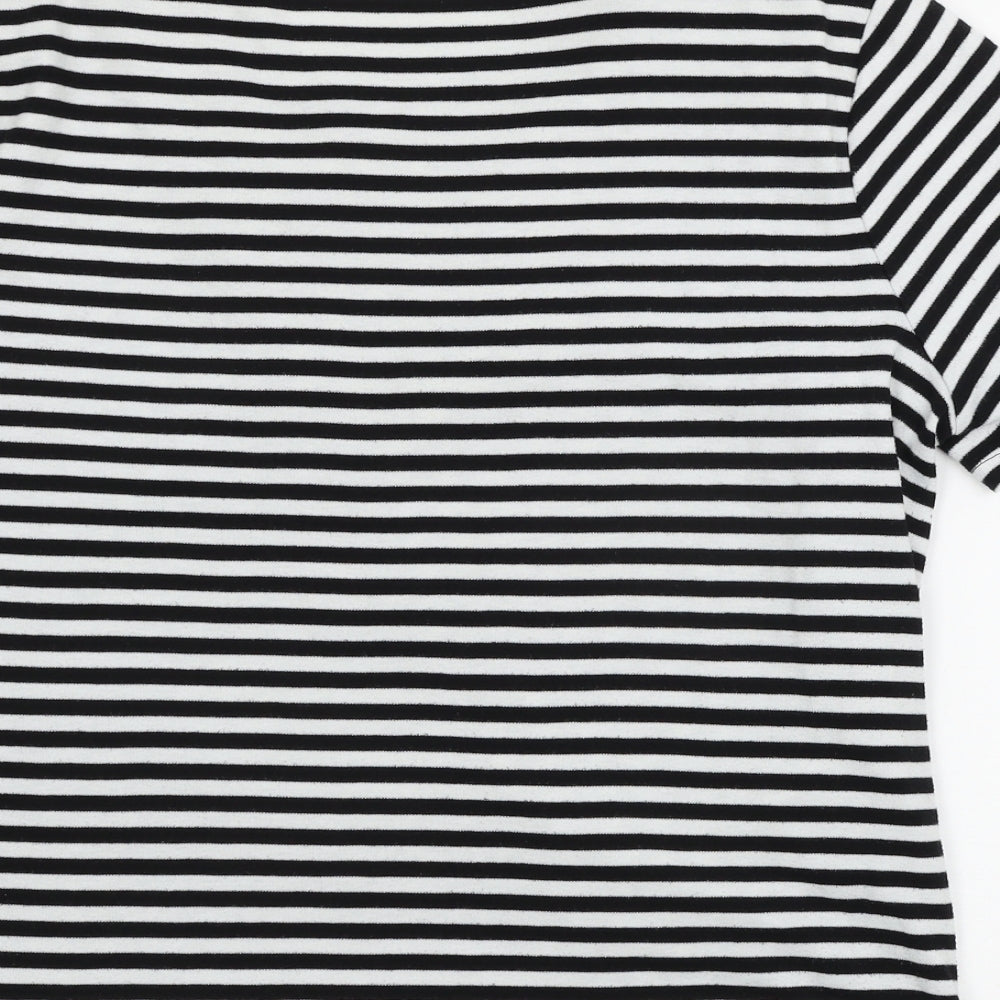 Tigi Womens Black Striped Jersey Basic T-Shirt Size 22