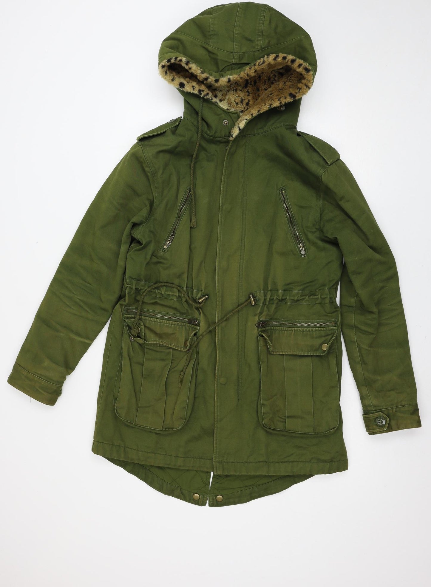 ASOS Womens Green   Parka Coat Size 10
