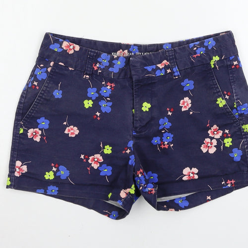Gap Womens Blue Floral  Sailor Shorts Size 28 in