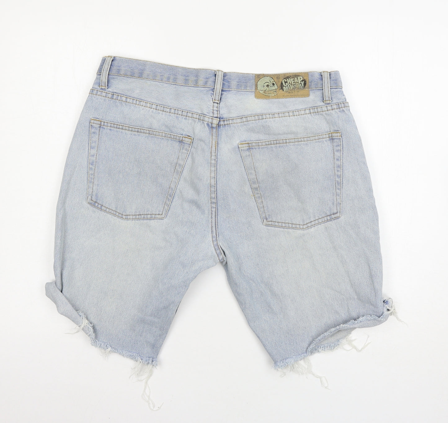 Cheap Monday Mens Blue  Denim Bermuda Shorts Size 33
