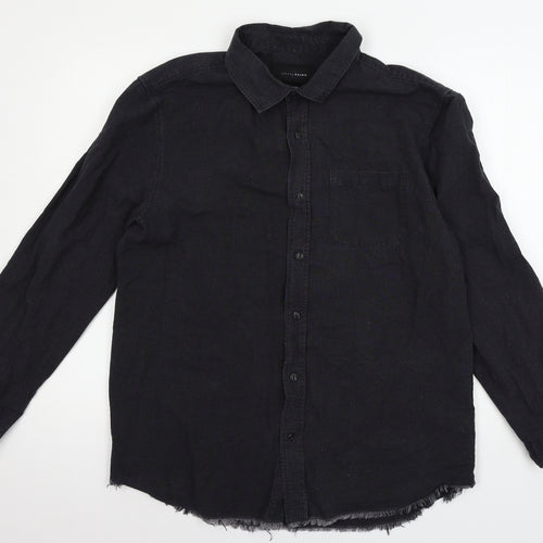 Among Essentials Mens Blue  Denim  Button-Up Size L