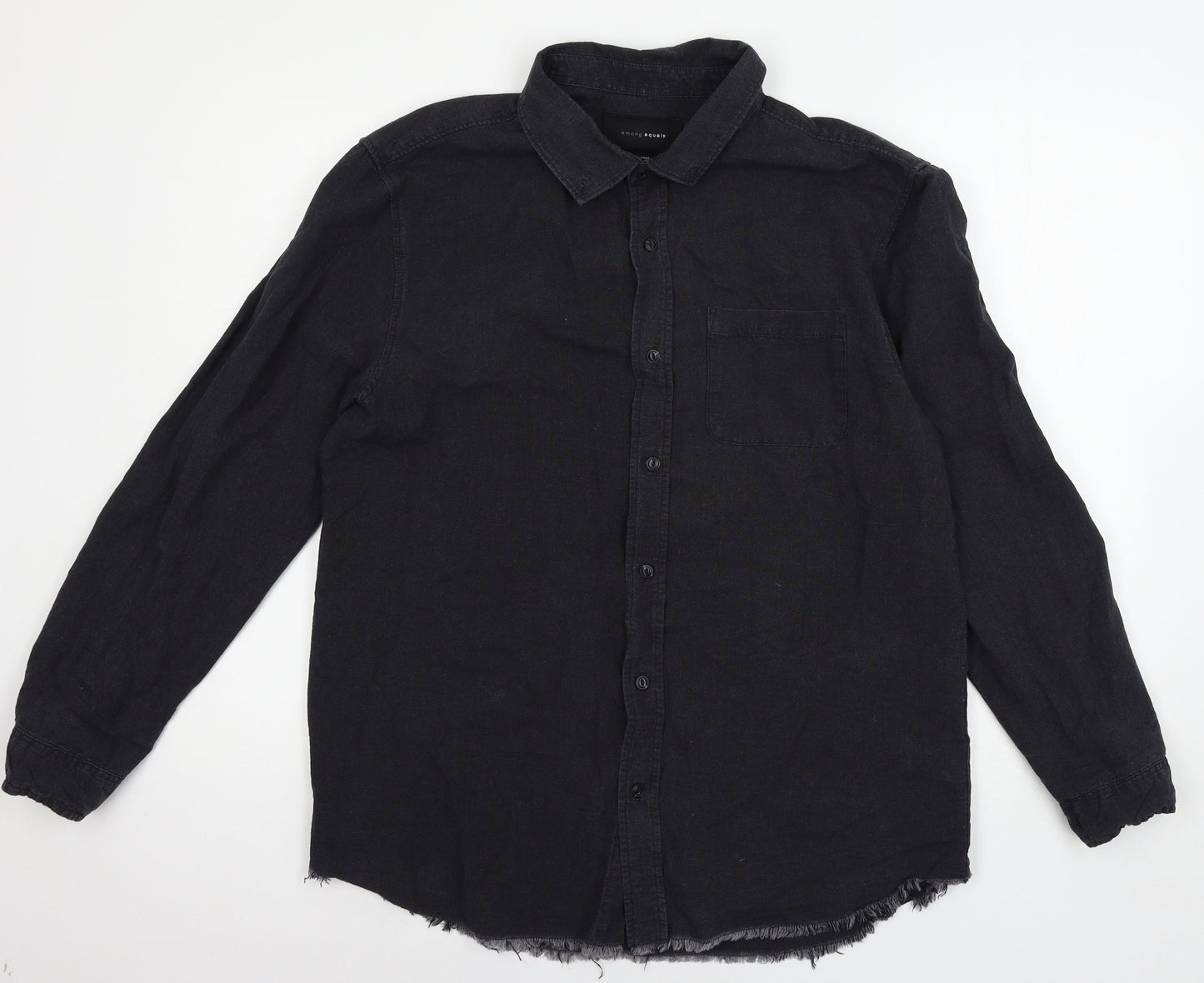 Among Essentials Mens Blue  Denim  Button-Up Size L