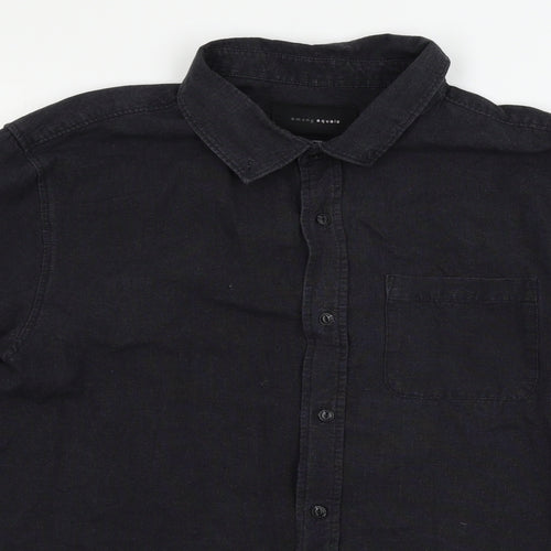 Among Essentials Mens Blue  Denim  Button-Up Size L