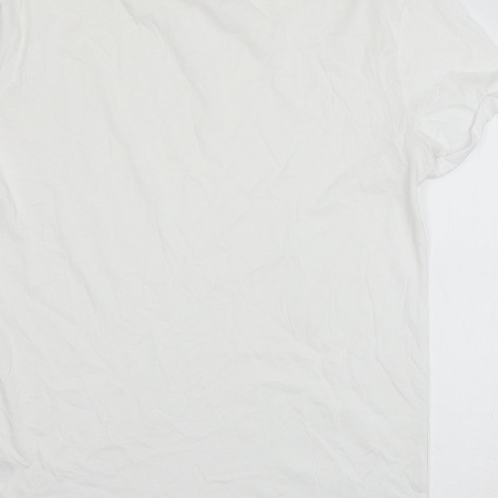 Divided by H&M Womens White  Jersey Basic T-Shirt Size M