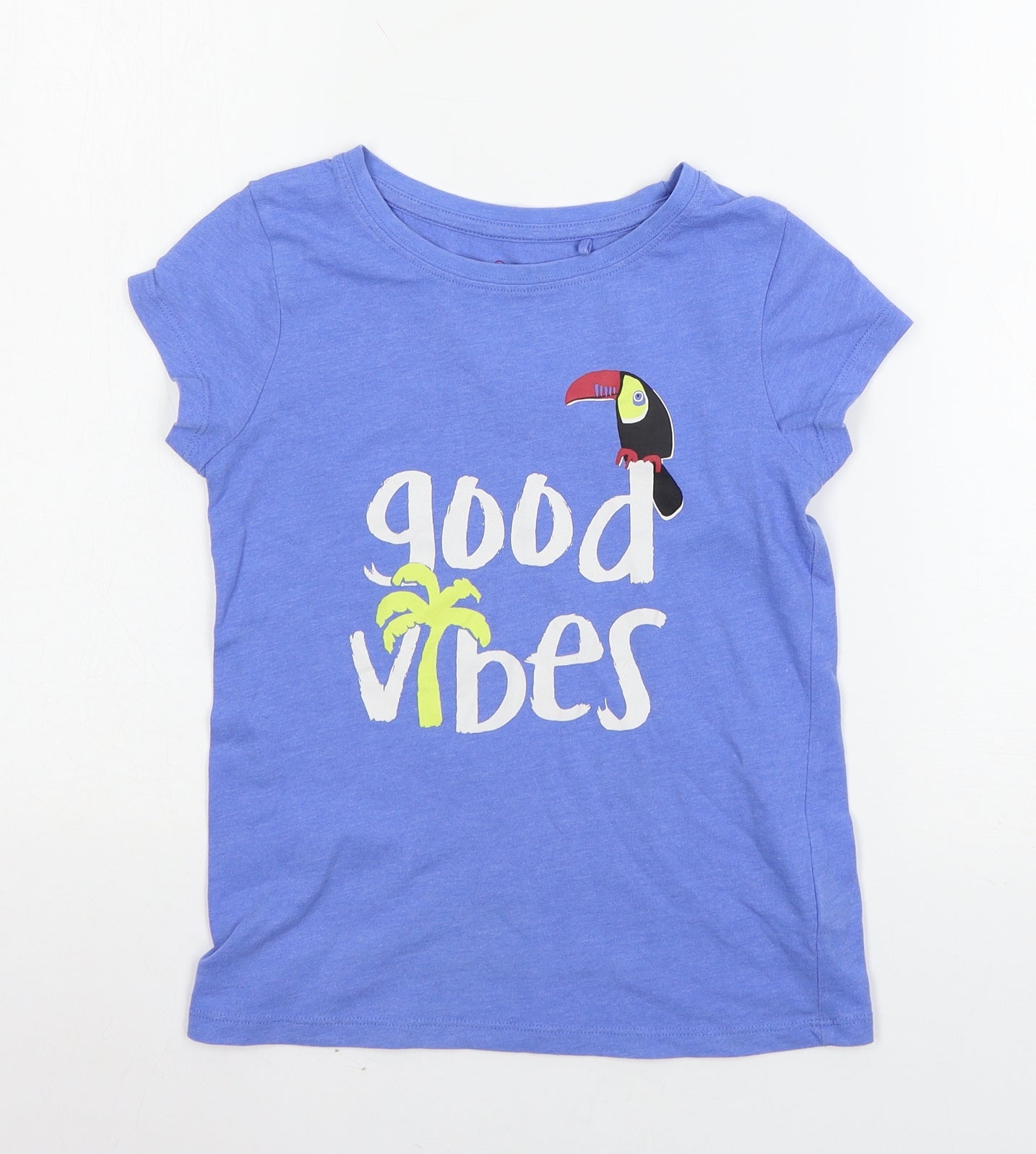 NEXT Boys Blue  Jersey Basic T-Shirt Size 7 Years  - Good Vibes
