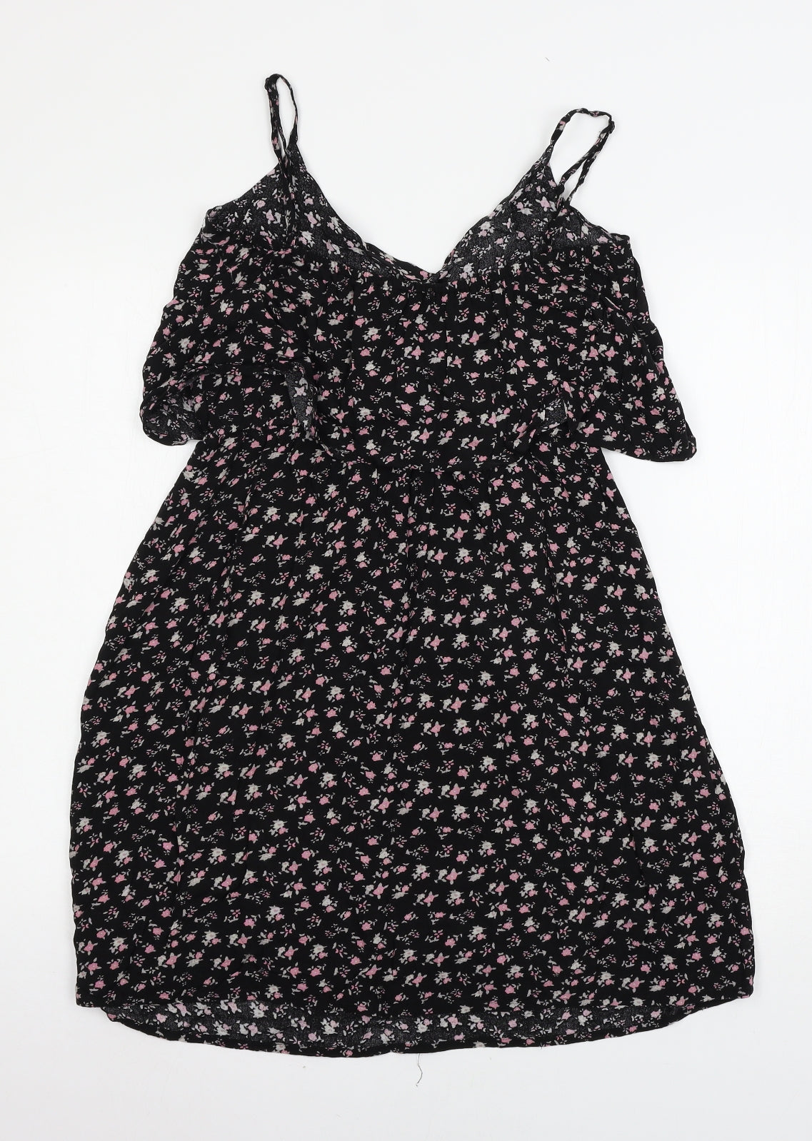 Pimkie Womens Black Floral  Tank Dress  Size M