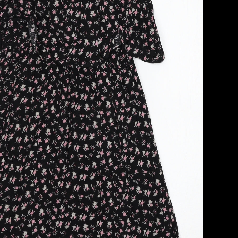 Pimkie Womens Black Floral  Tank Dress  Size M