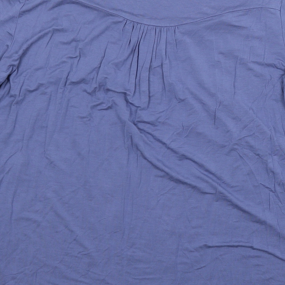 Preworn Womens Blue  Jersey Basic T-Shirt Size XL