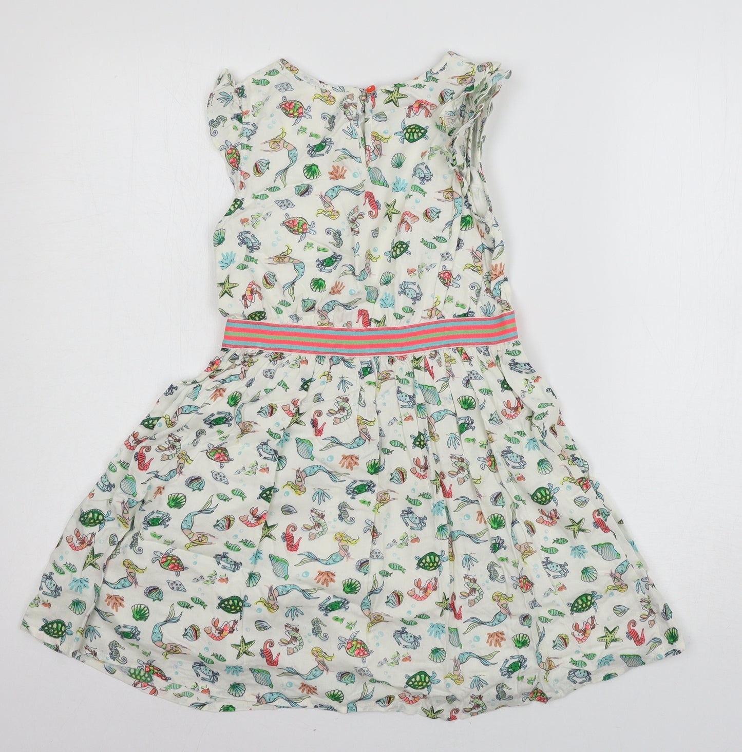 Monsoon Girls White   Skater Dress  Size 8 Years  - Mermaid