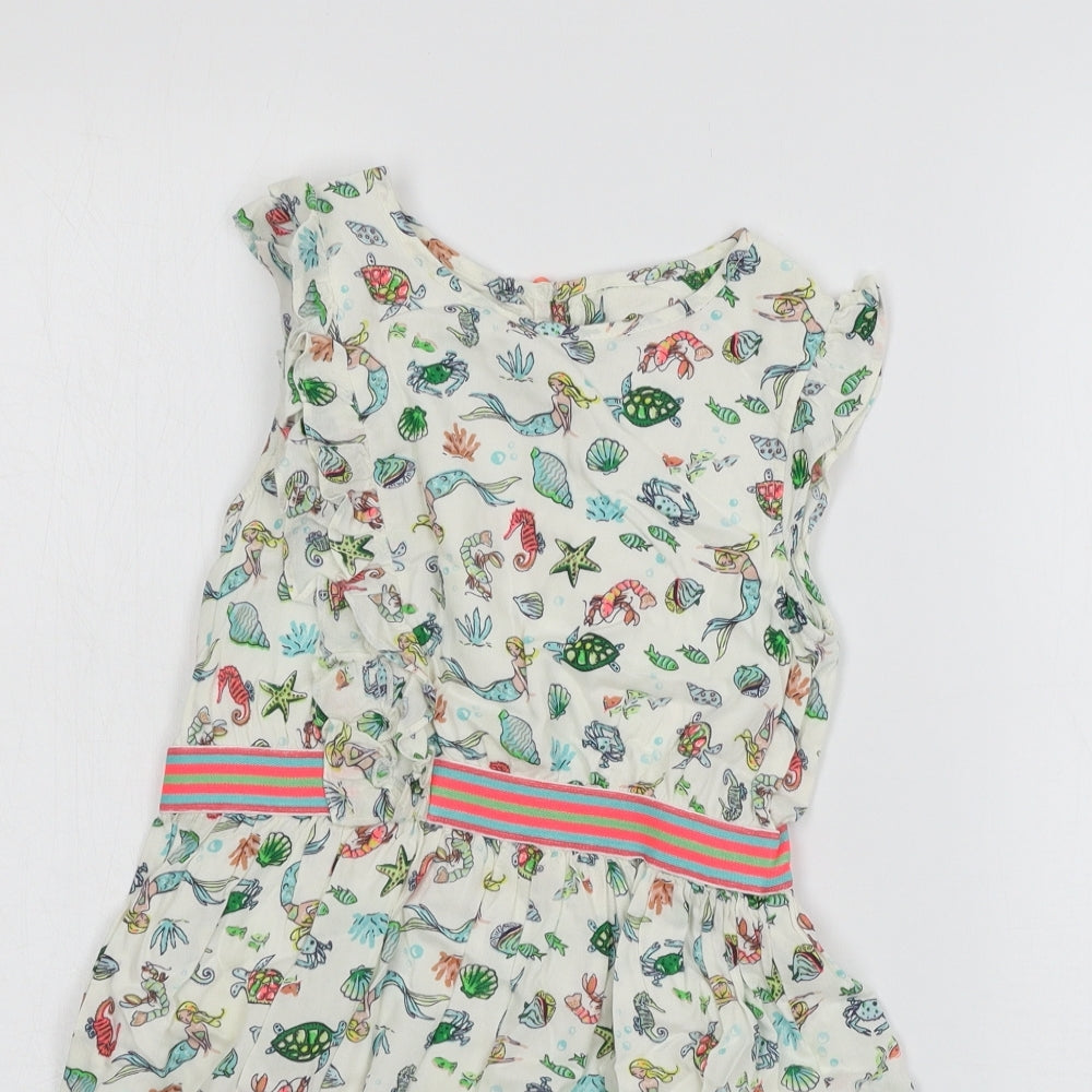 Monsoon Girls White   Skater Dress  Size 8 Years  - Mermaid