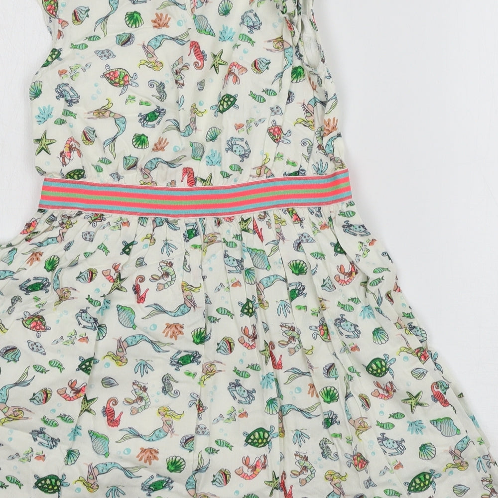 Monsoon Girls White   Skater Dress  Size 8 Years  - Mermaid