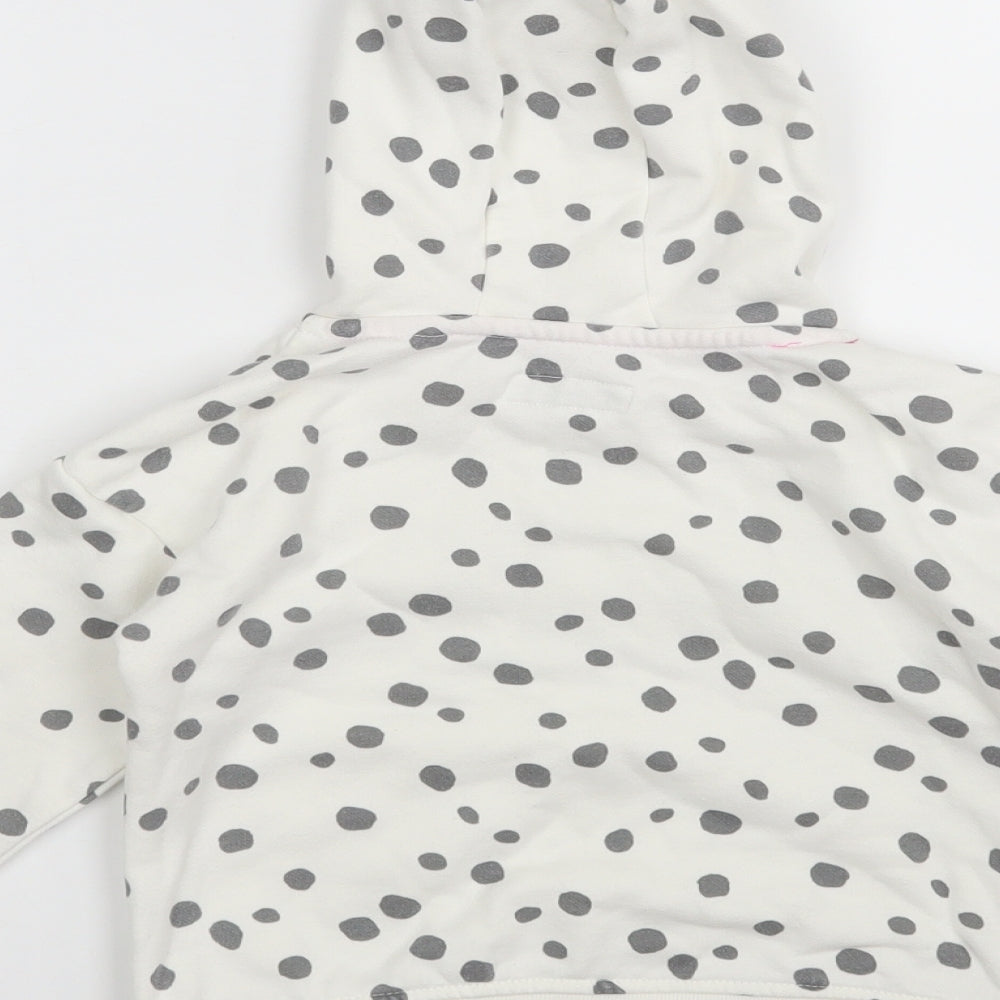 PRIMARK  Girls White Polka Dot  Pullover Jumper Size 3-4 Years