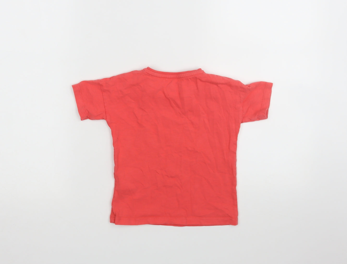 F&F Girls Red Geometric  Basic T-Shirt Size 2-3 Years