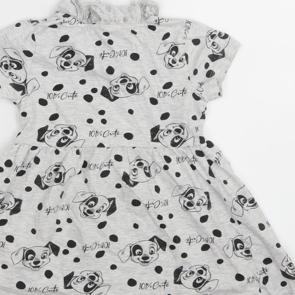 Matalan Girls Grey Geometric  Fit & Flare  Size 2-3 Years