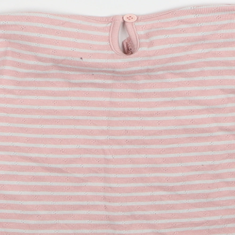 Matalan Girls Pink Striped  Pullover Sweatshirt Size 3-4 Years