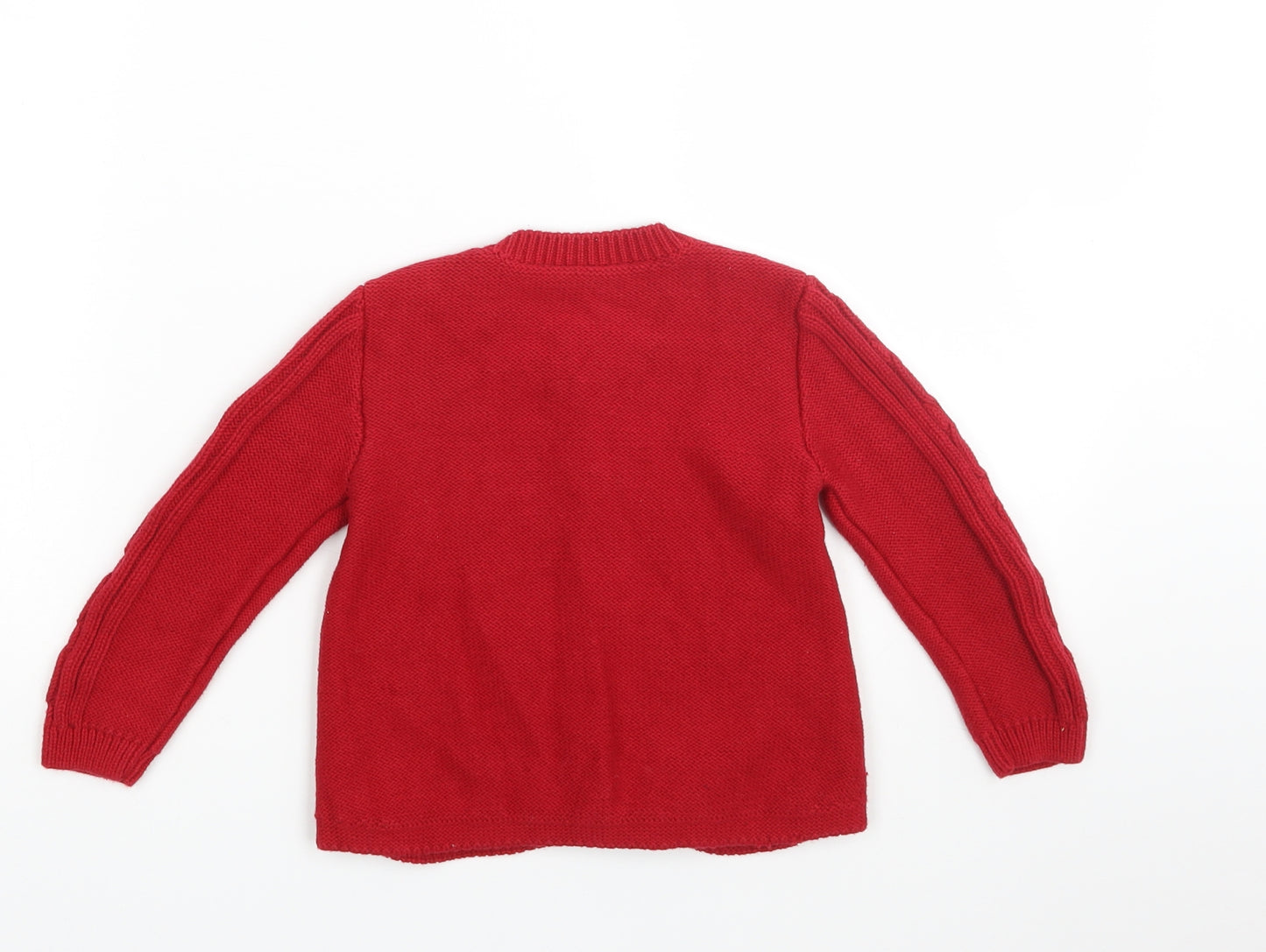 Nutmeg Girls Red   Cardigan Jumper Size 2-3 Years