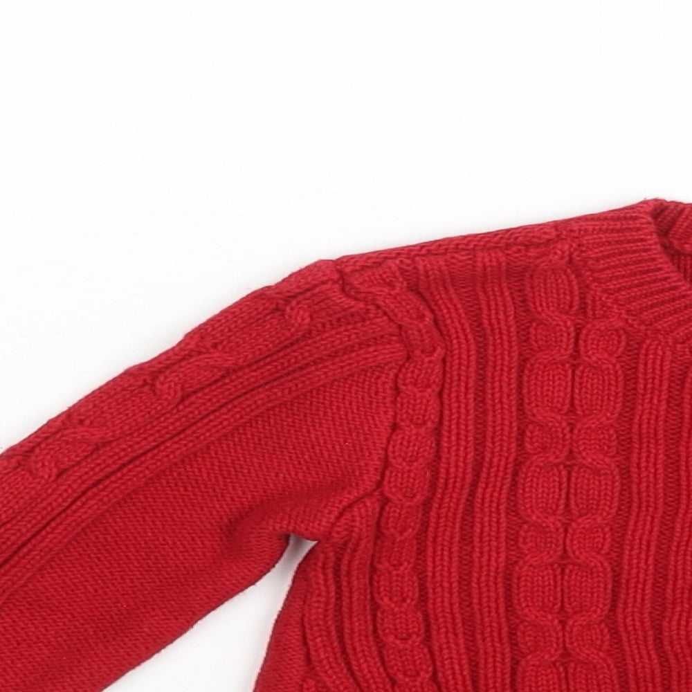 Nutmeg Girls Red   Cardigan Jumper Size 2-3 Years